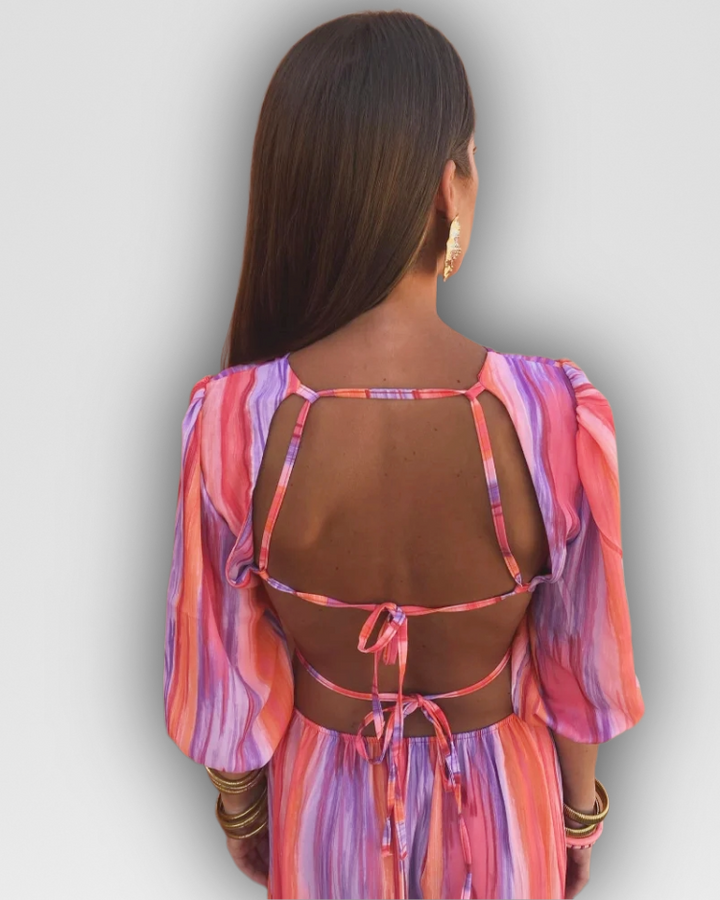 PHILIPPA - ELEGANT CUT-OUT MIDI DRESS