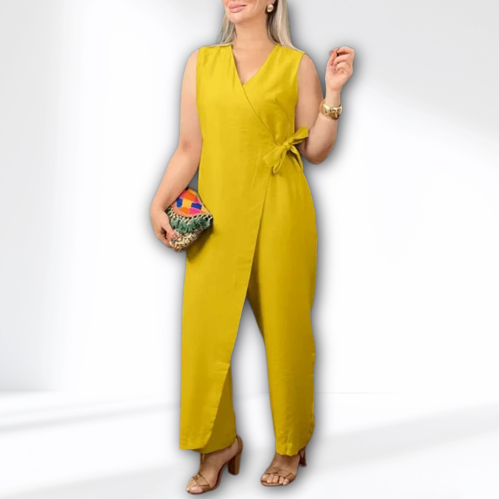 DIONNE - V-NECK WRAP JUMPSUIT