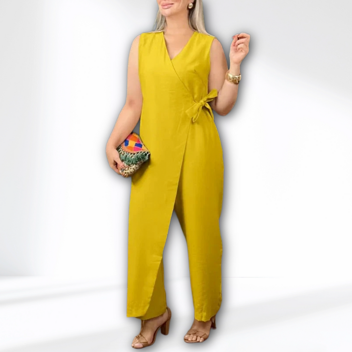 DIONNE - V-NECK WRAP JUMPSUIT