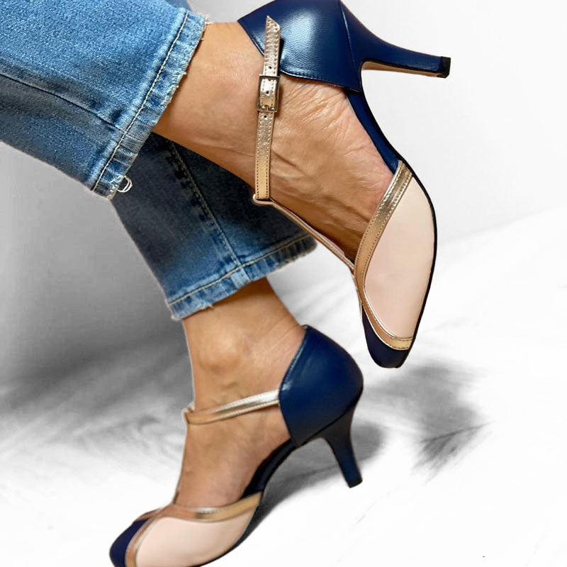ANDREA – RETRO CHIC T-STRAP HEELS