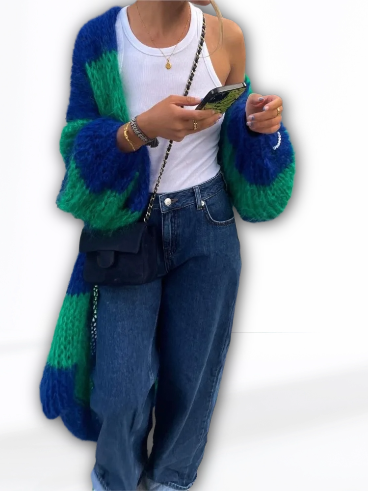 ALANA – STRIPED KNIT CARDIGAN