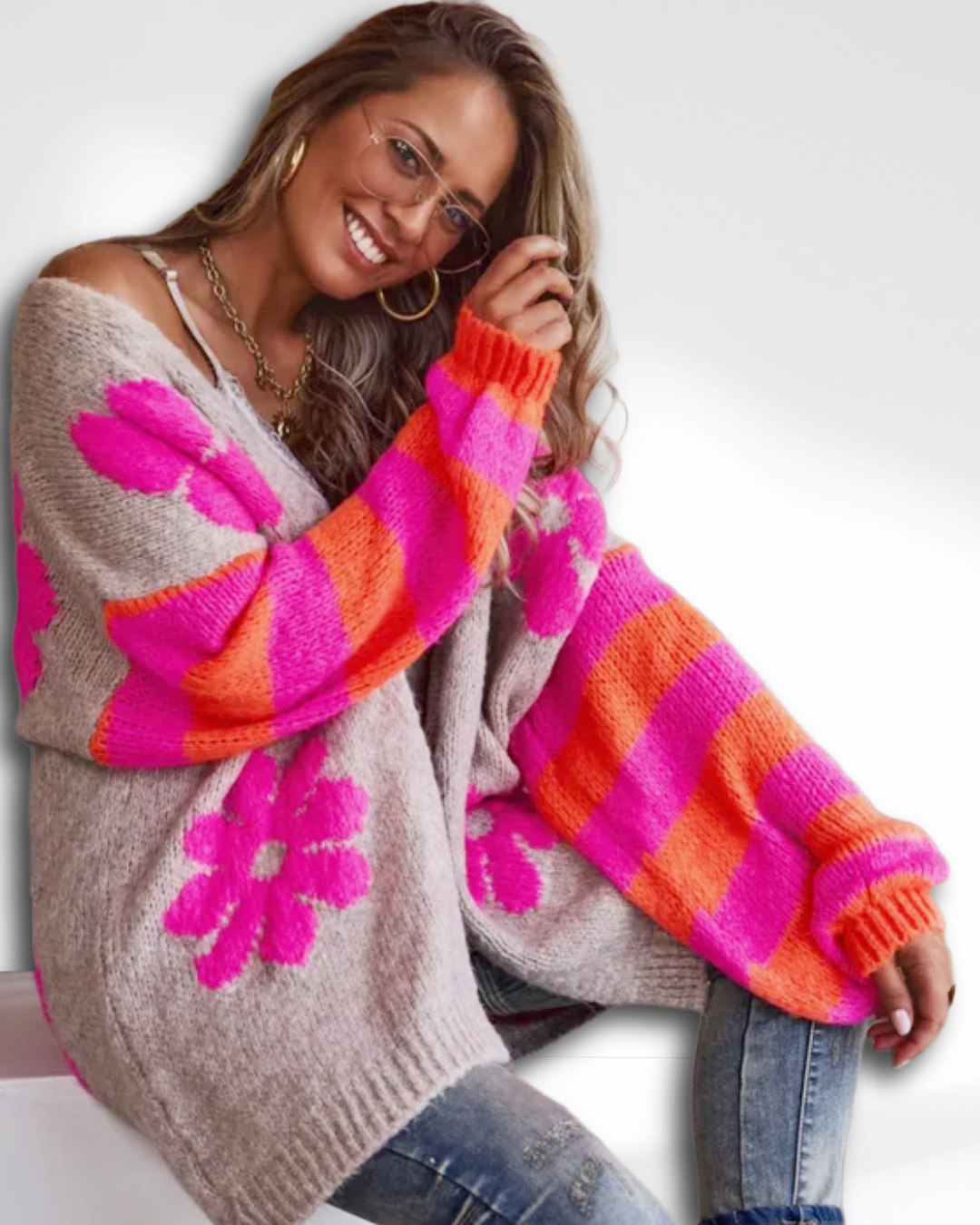 EMILIA – OVERSIZED FLORAL CARDIGAN
