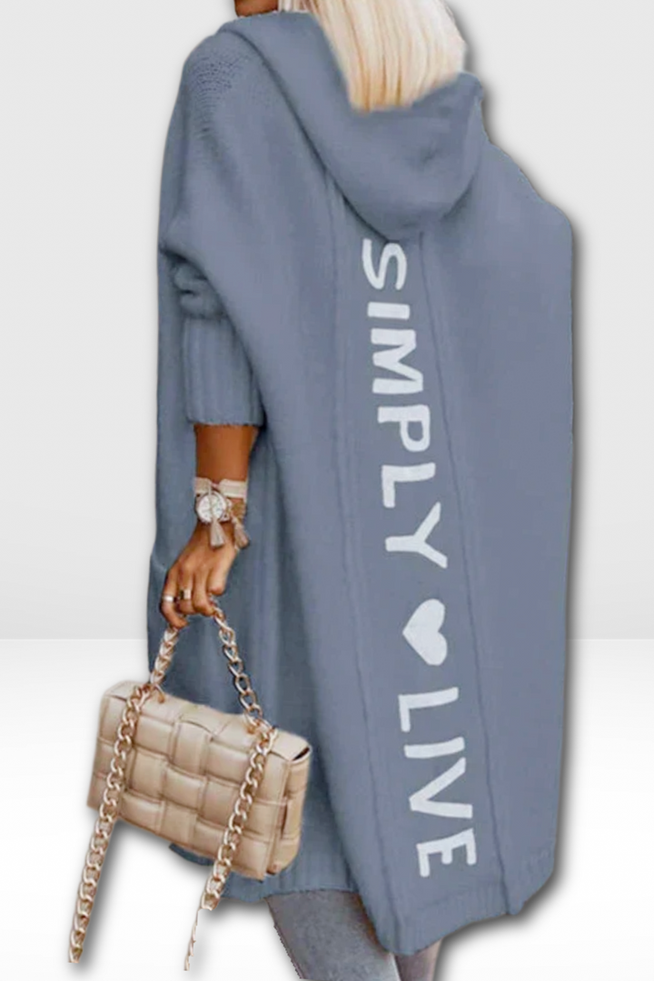 CHANTELLE – LONGLINE HOODED CARDIGAN