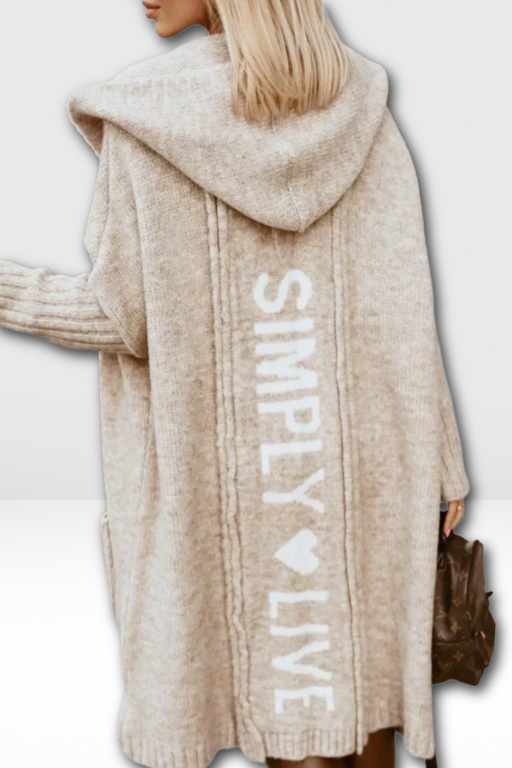 CHANTELLE – LONGLINE HOODED CARDIGAN
