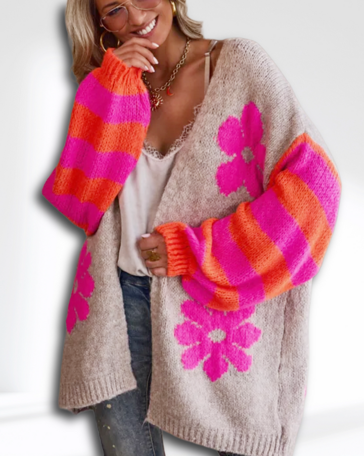EMILIA – OVERSIZED FLORAL CARDIGAN