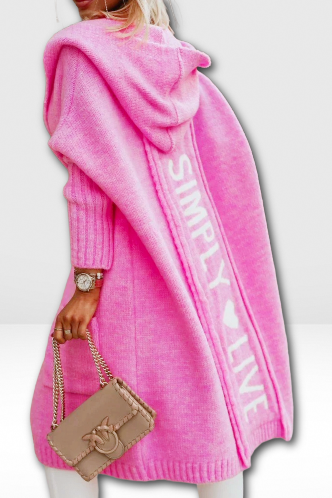 CHANTELLE – LONGLINE HOODED CARDIGAN