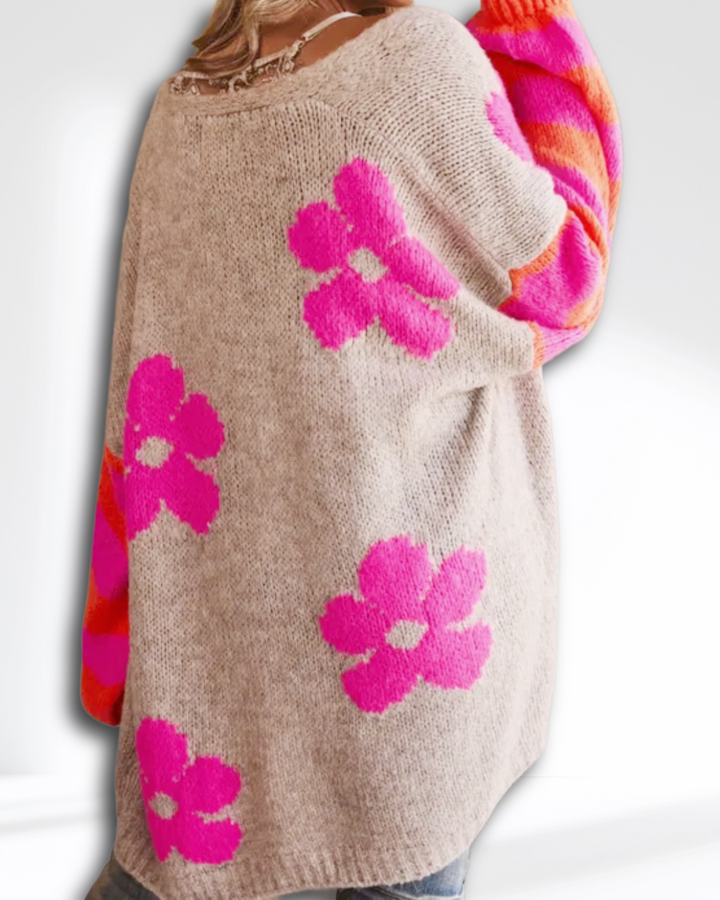 EMILIA – OVERSIZED FLORAL CARDIGAN
