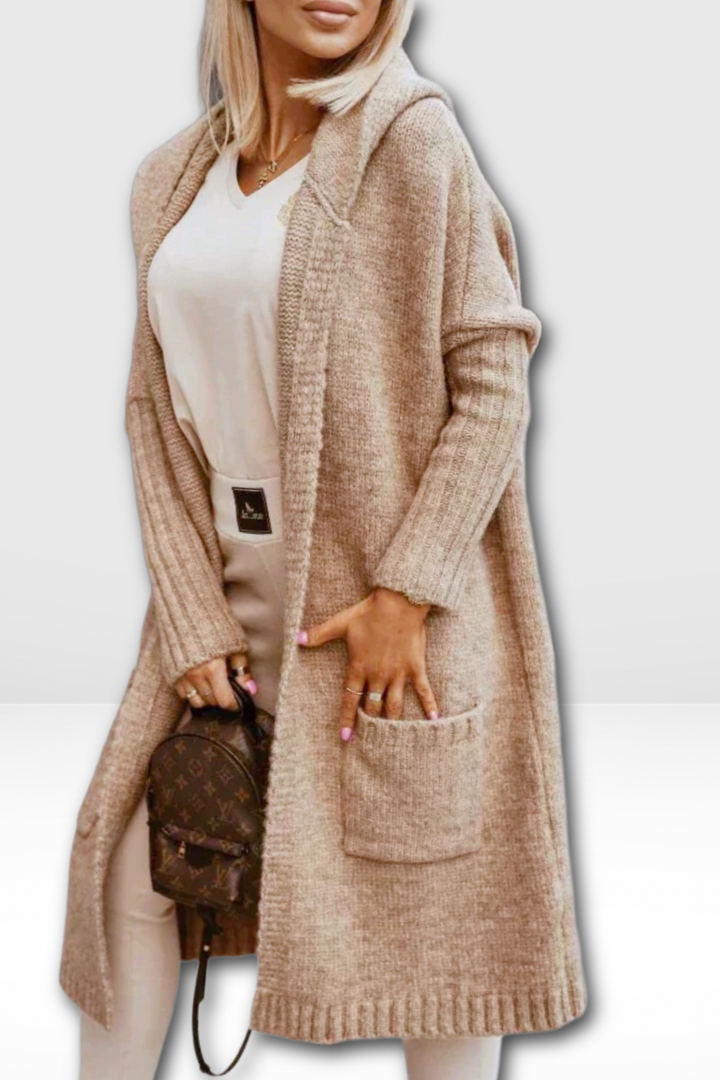 CHANTELLE – LONGLINE HOODED CARDIGAN