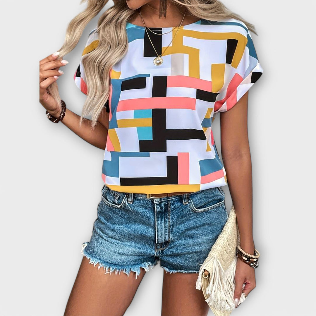 SYLVIE - CLASSIC SHORT-SLEEVE BLOUSE