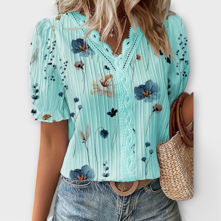 PAULINE - TIMELESS V-NECK BLOUSE
