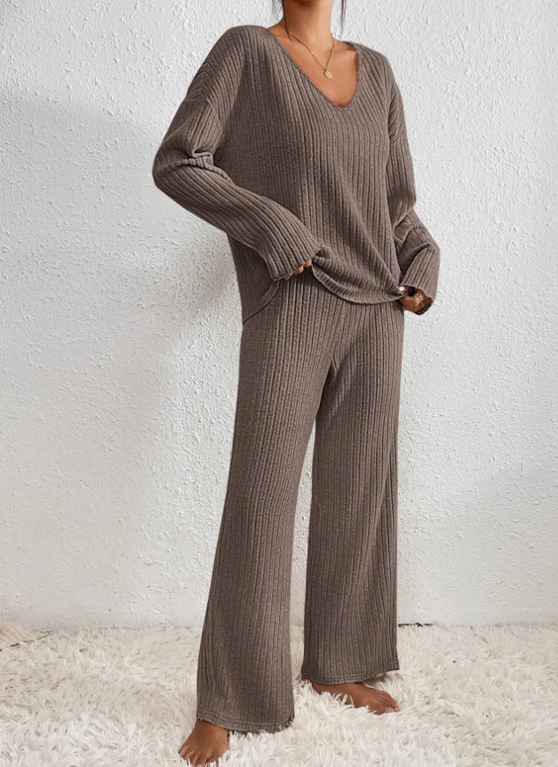 SARA - RIBBED KNIT LOUNGE SET