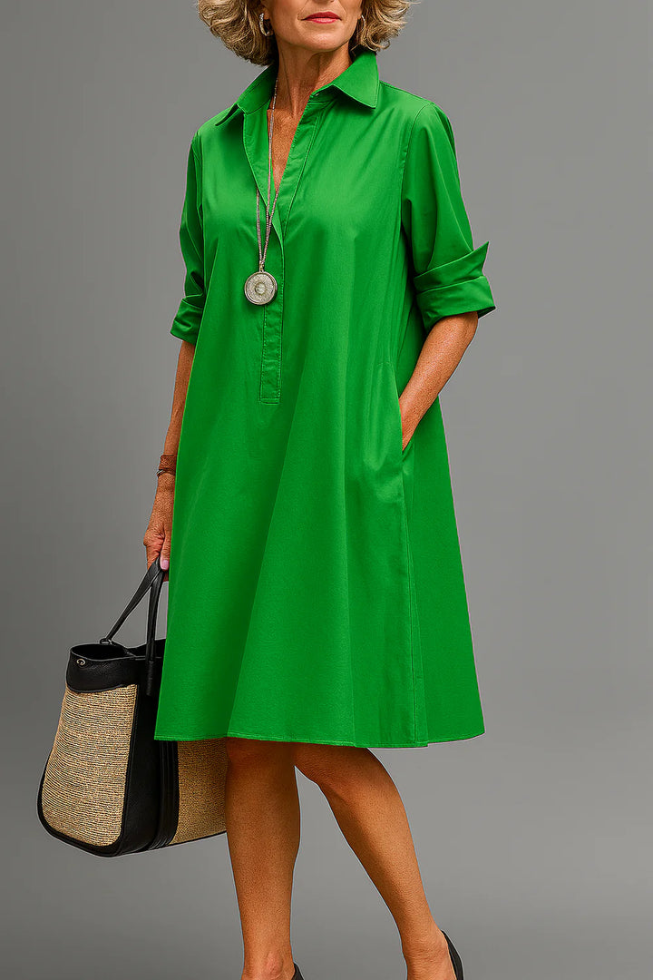 GERALDINE - ELEGANT COLLAR DRESS