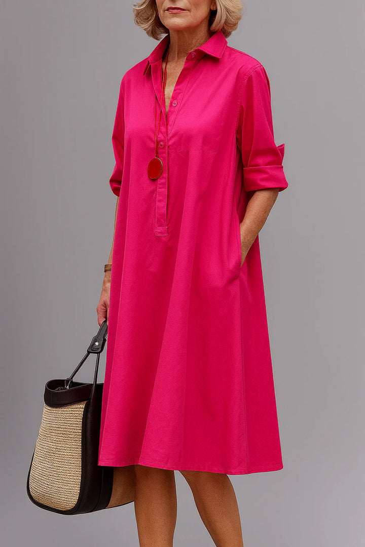 GERALDINE - ELEGANT COLLAR DRESS