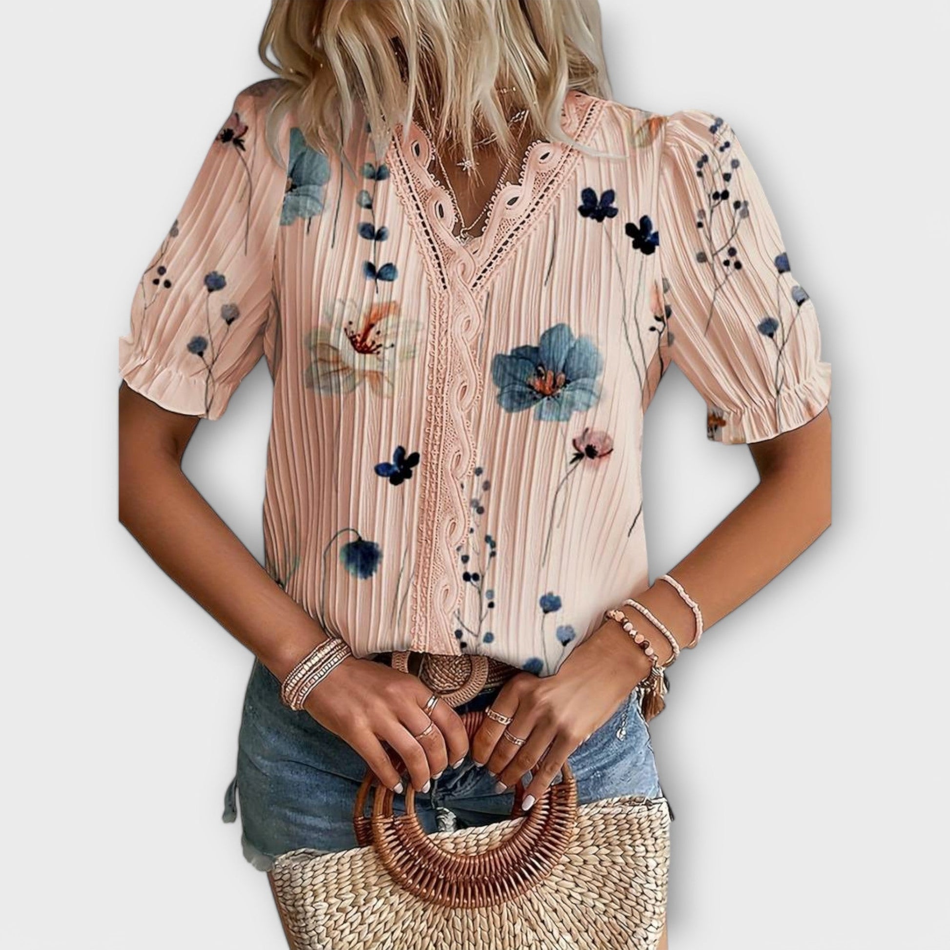 PAULINE - TIMELESS V-NECK BLOUSE