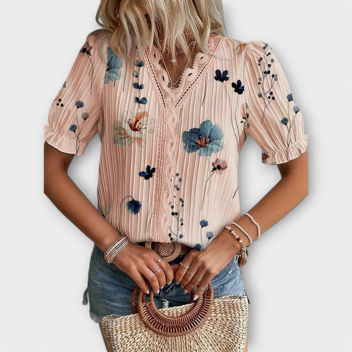 PAULINE - TIMELESS V-NECK BLOUSE