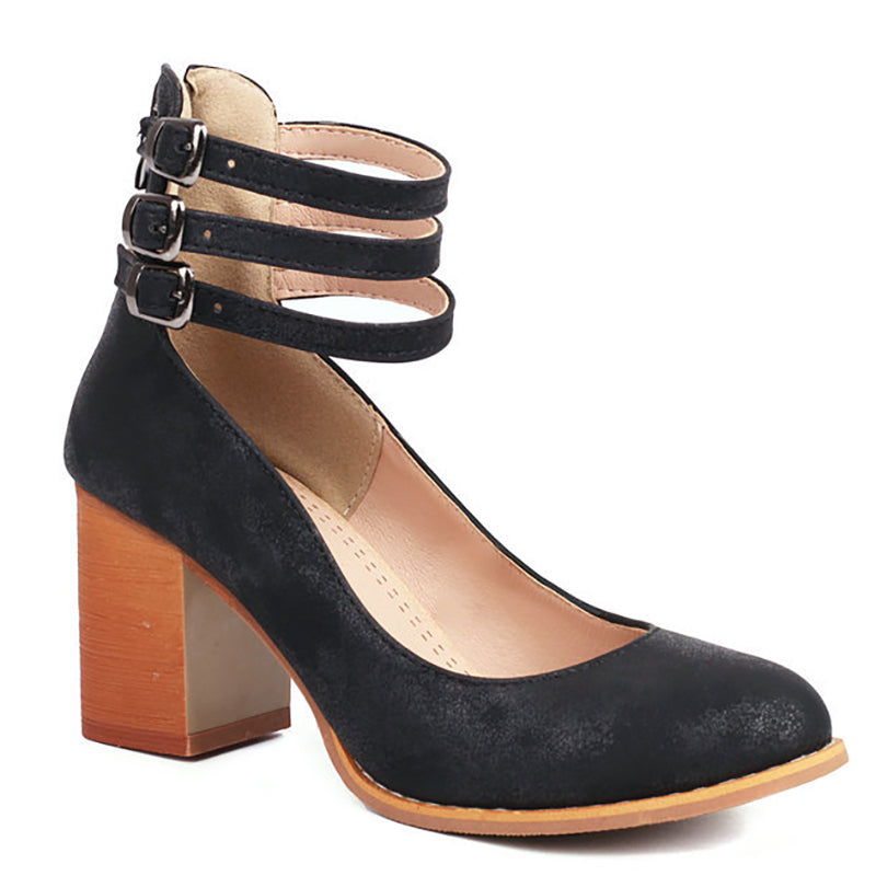 DAHLIA – TRIPLE STRAP BLOCK HEEL