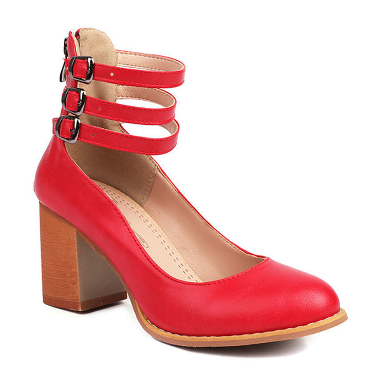 DAHLIA – TRIPLE STRAP BLOCK HEEL