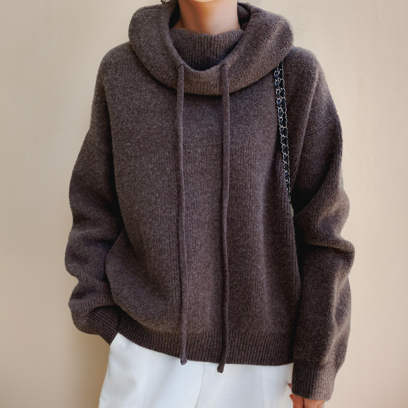 AUDREY – ROLLNECK LUXE HOODIE