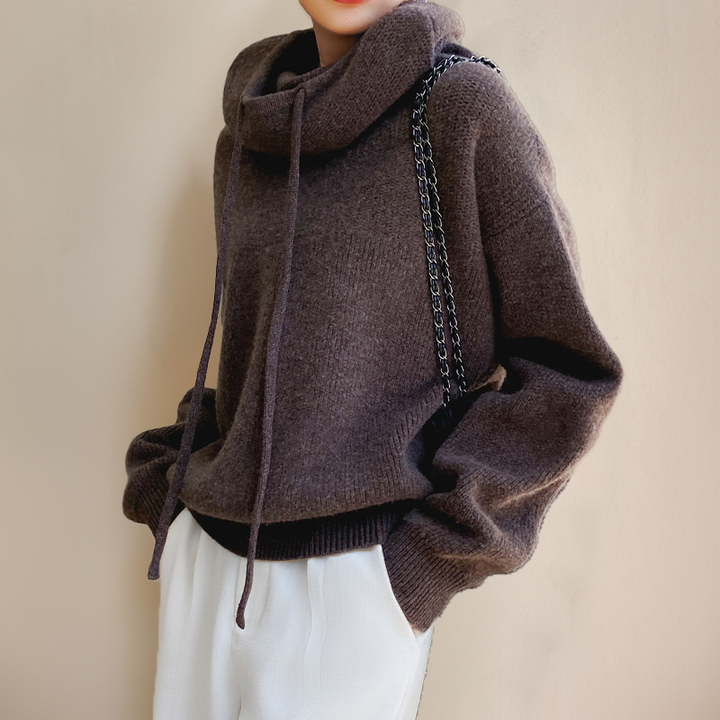 AUDREY – ROLLNECK LUXE HOODIE