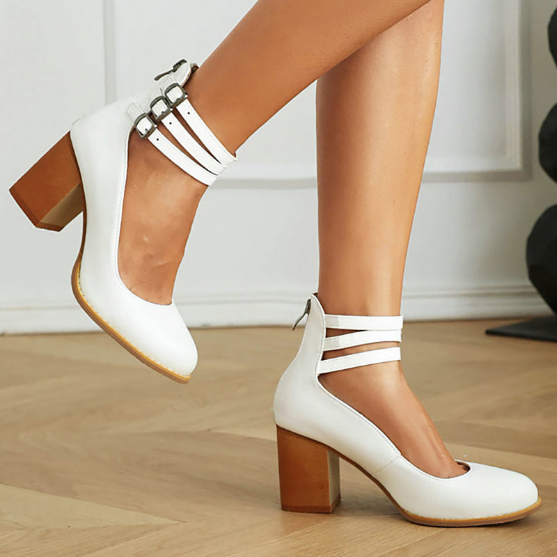 DAHLIA – TRIPLE STRAP BLOCK HEEL