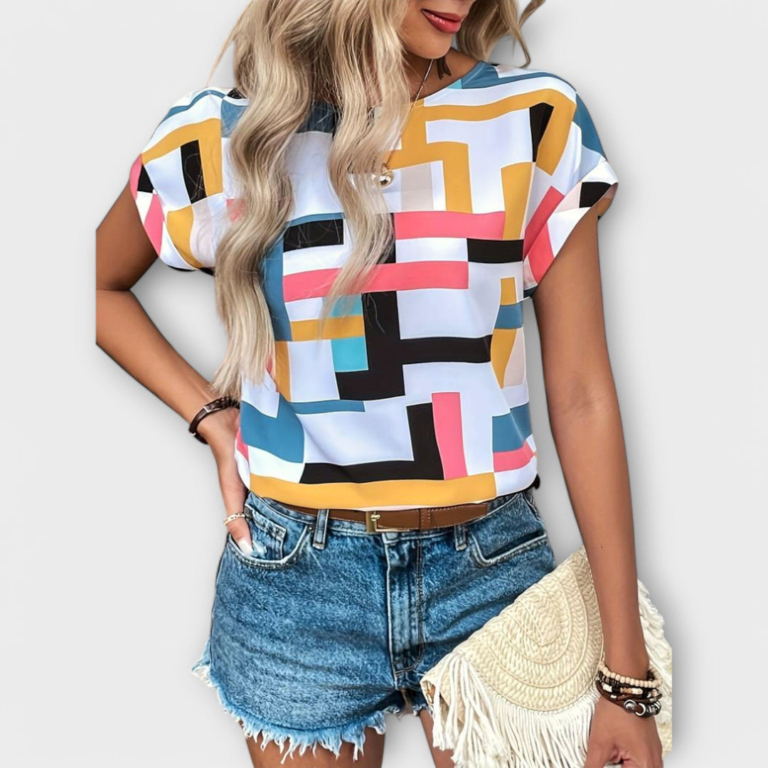 SYLVIE - CLASSIC SHORT-SLEEVE BLOUSE