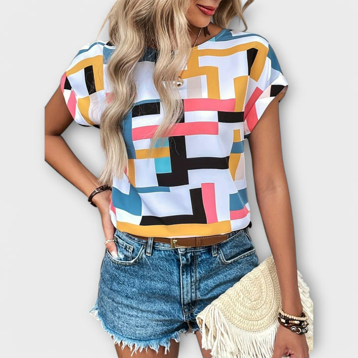 SYLVIE - CLASSIC SHORT-SLEEVE BLOUSE
