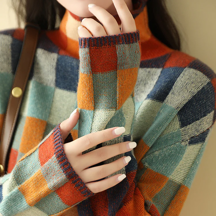 CELINE – MELANGE PATCHWORK JUMPER