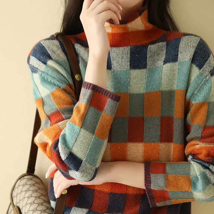 CELINE – MELANGE PATCHWORK JUMPER