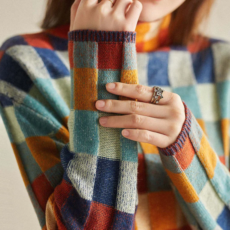 CELINE – MELANGE PATCHWORK JUMPER
