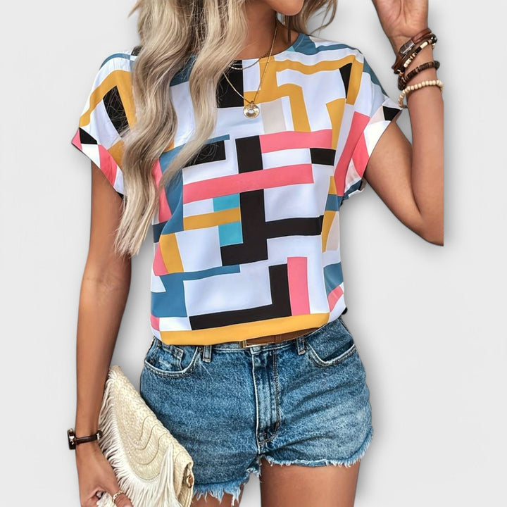 SYLVIE - CLASSIC SHORT-SLEEVE BLOUSE
