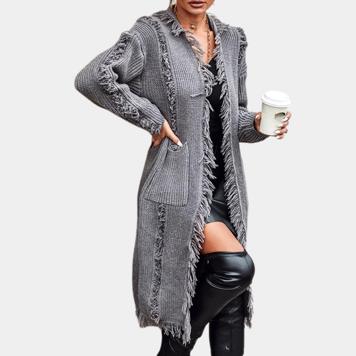FREYA – FRINGE DETAIL CARDIGAN