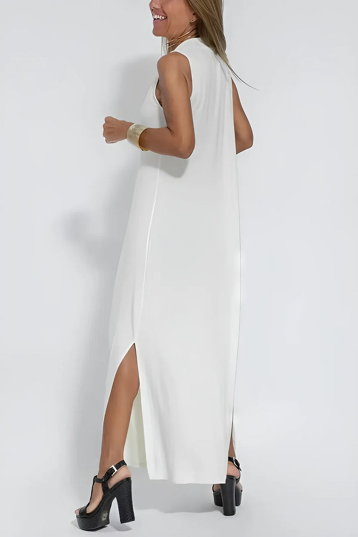JANETTE - SCULPTED MAXI DRESS WITH CARDIGAN