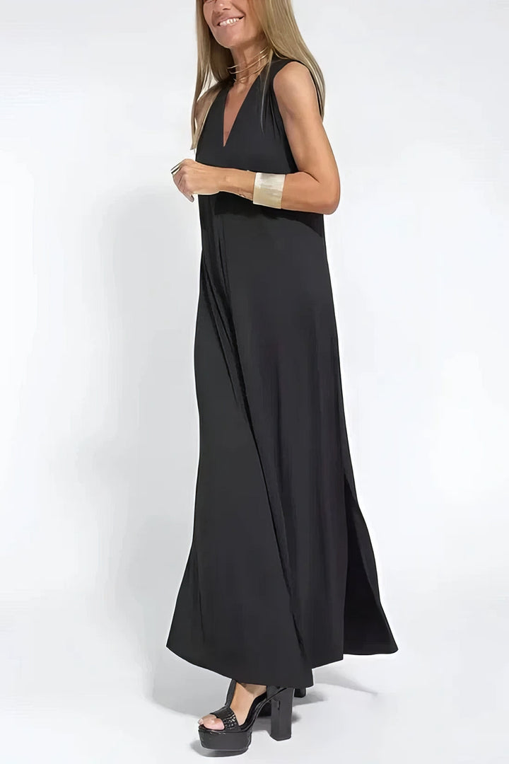 JANETTE - SCULPTED MAXI DRESS WITH CARDIGAN
